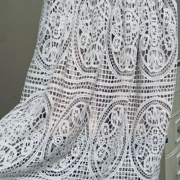 Boston Proper White Crochet Maxi Dress - Picture 4 of 6